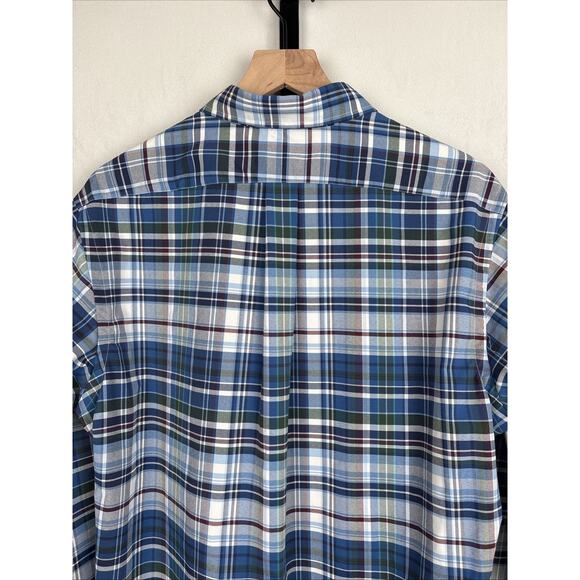 NEW Ralph Lauren Classic Fit Performance Button Down Shirt Mens Large Blue Plaid - Picture 7 of 11